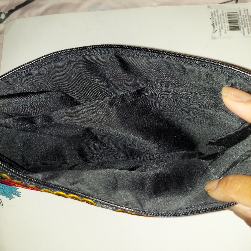 Embroidered Handbag Clutch with Tassel - Picture 3 of 4